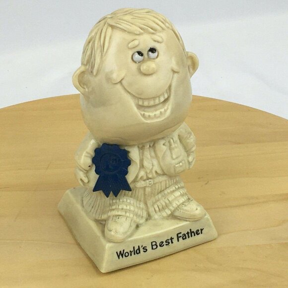 Vintage R&W Berries Worlds Best Father Sillisculpt Figurine - Picture 2 of 8